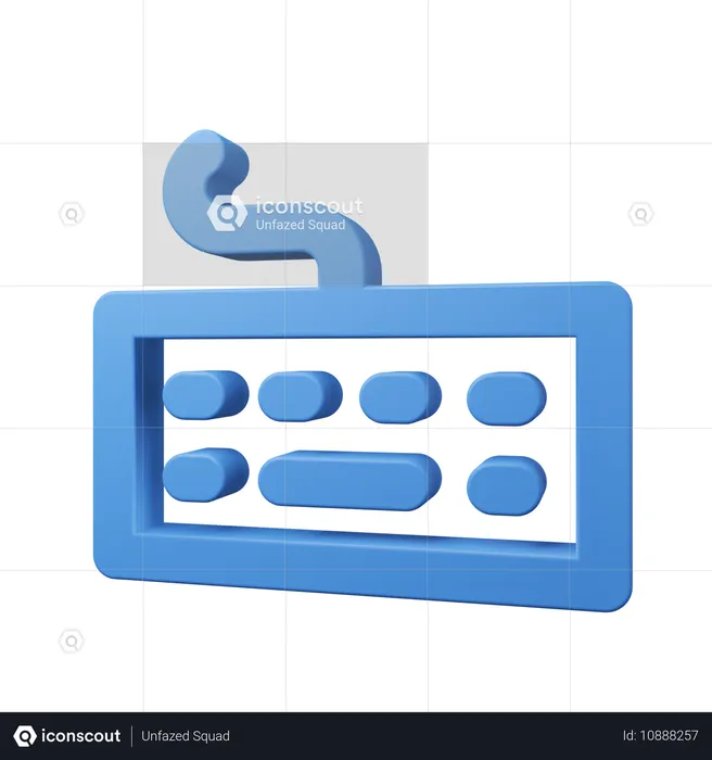 Computer Keyboard  3D Icon