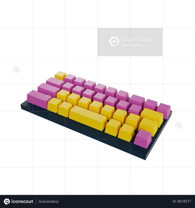 Computer Keyboard  3D Icon