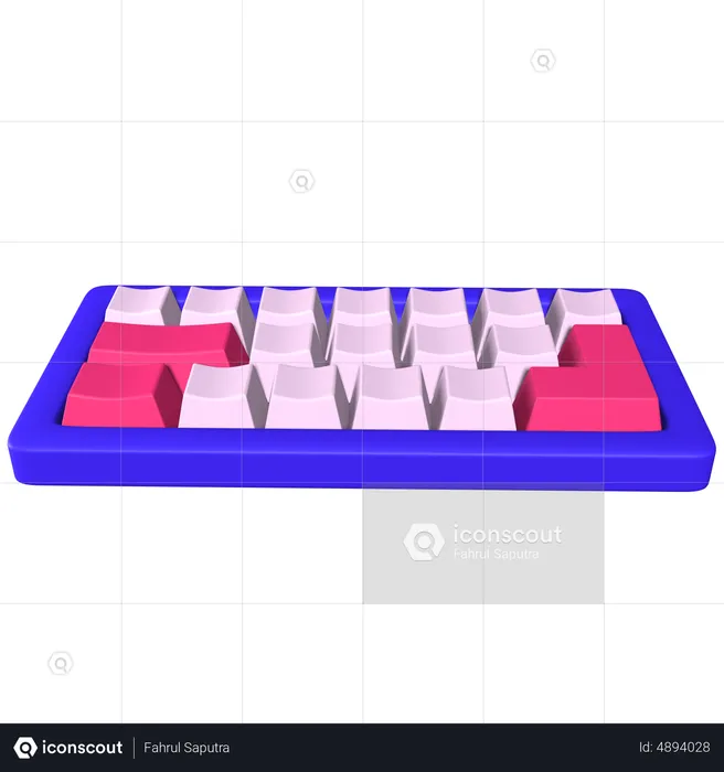 Computer Keyboard  3D Icon