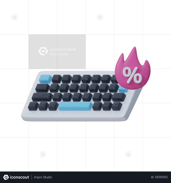 Computer Keyboard Hot Sale  3D Icon