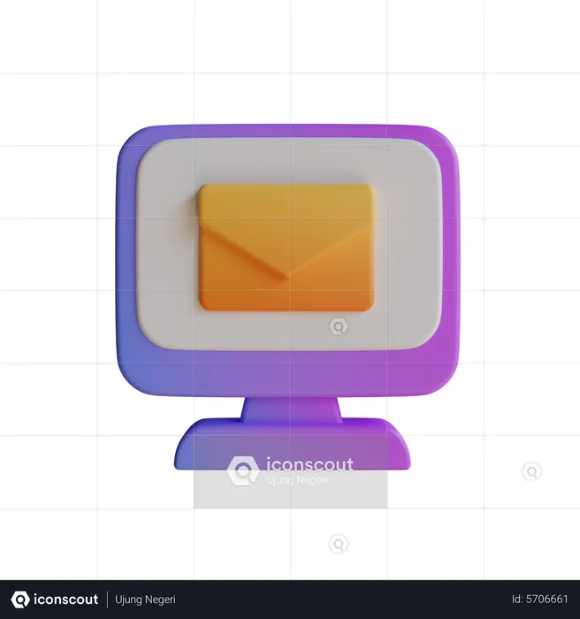 Computer mail  3D Icon