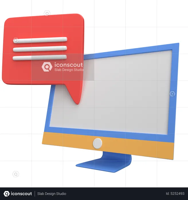 Computer Message  3D Icon