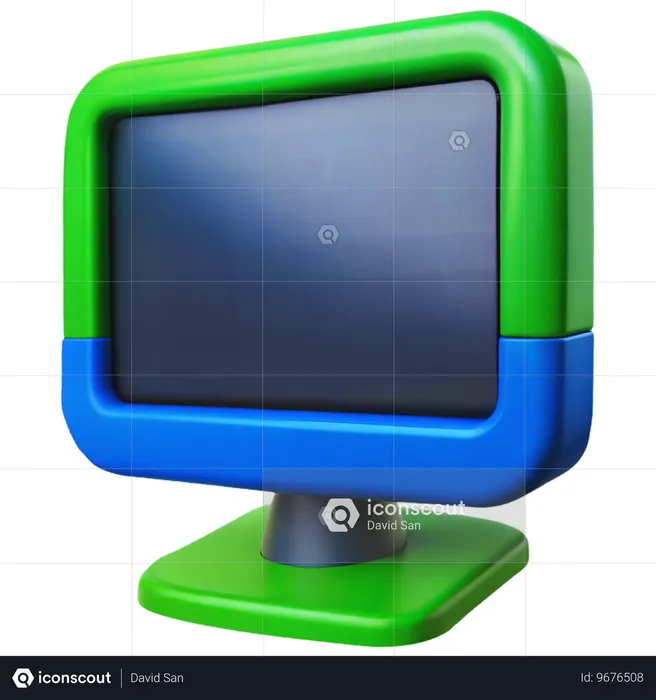 Computer Monitor  3D Icon