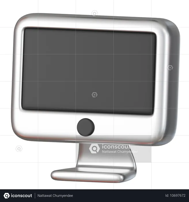 Computer Monitor  3D Icon