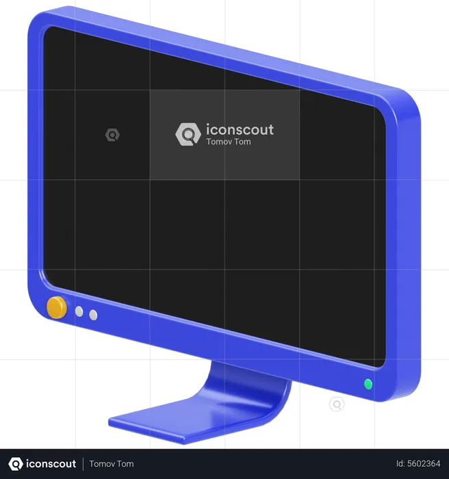 Computer Monitor  3D Icon