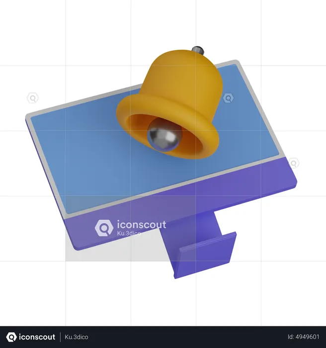 Computer notification  3D Icon
