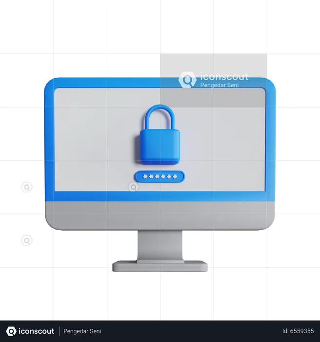 Computer Password  3D Icon