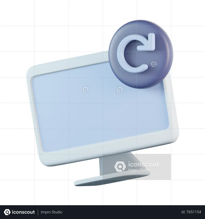 Computer reload  3D Icon