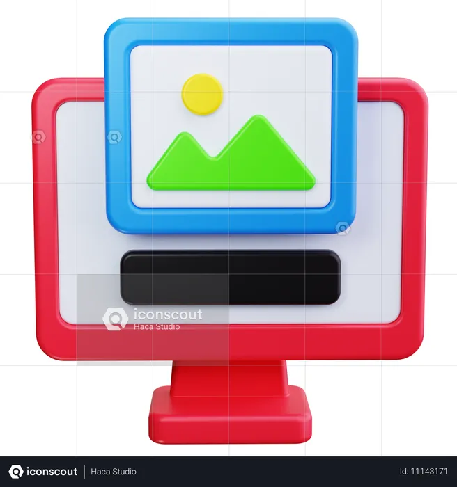 Computer Screen  3D Icon