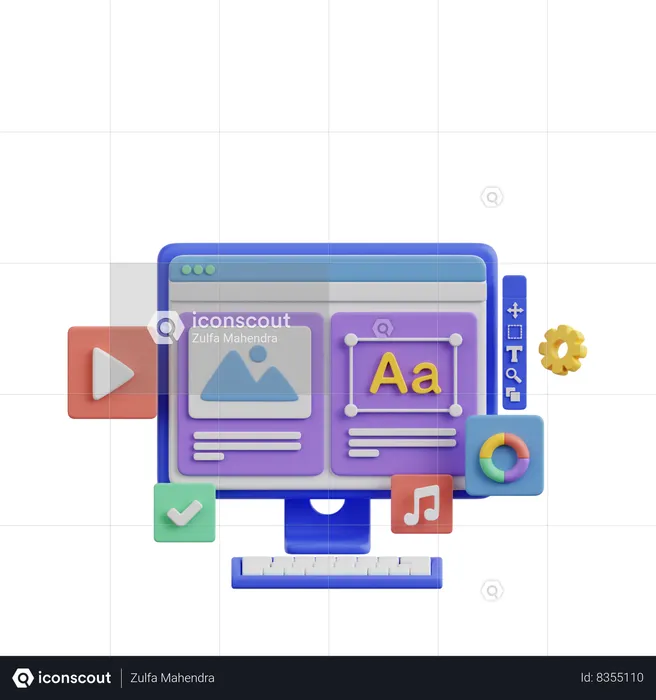 Computer Screen  3D Icon