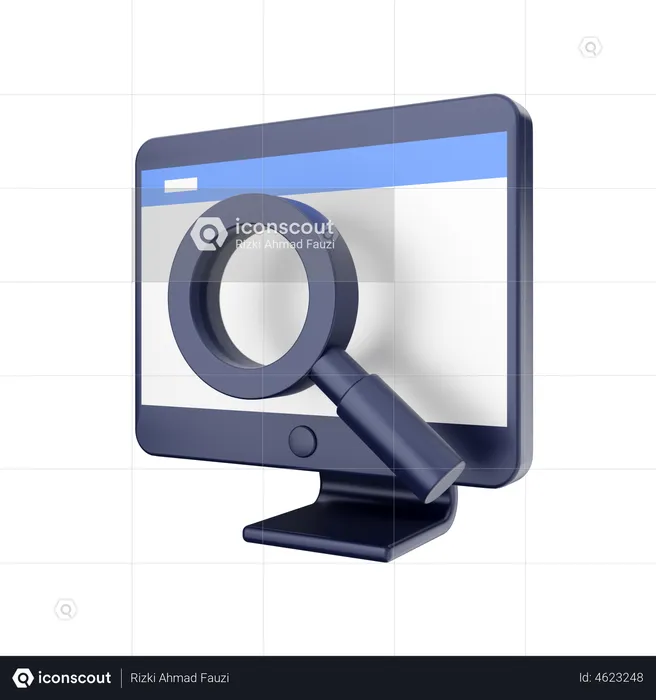 Computer Search  3D Illustration