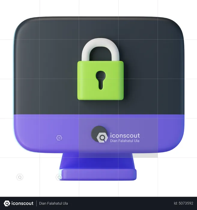 Computer Security  3D Icon