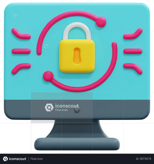 Computer Security  3D Icon