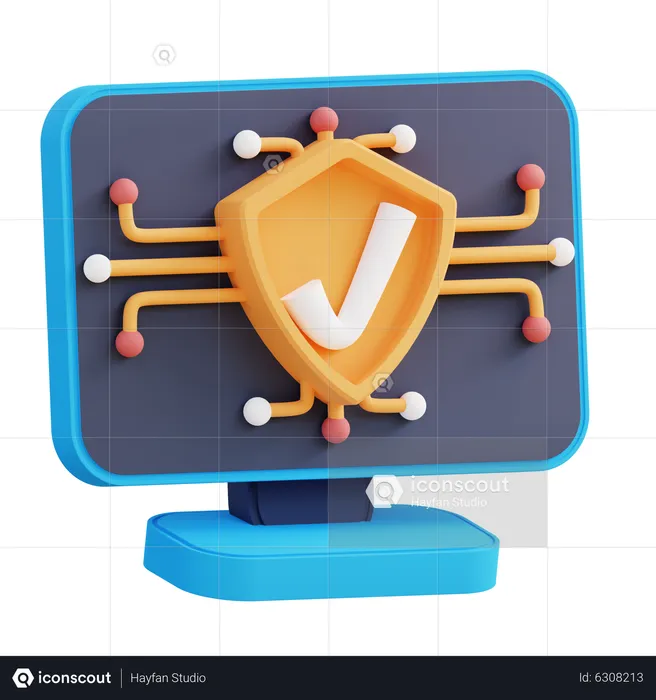 Computer Security  3D Icon