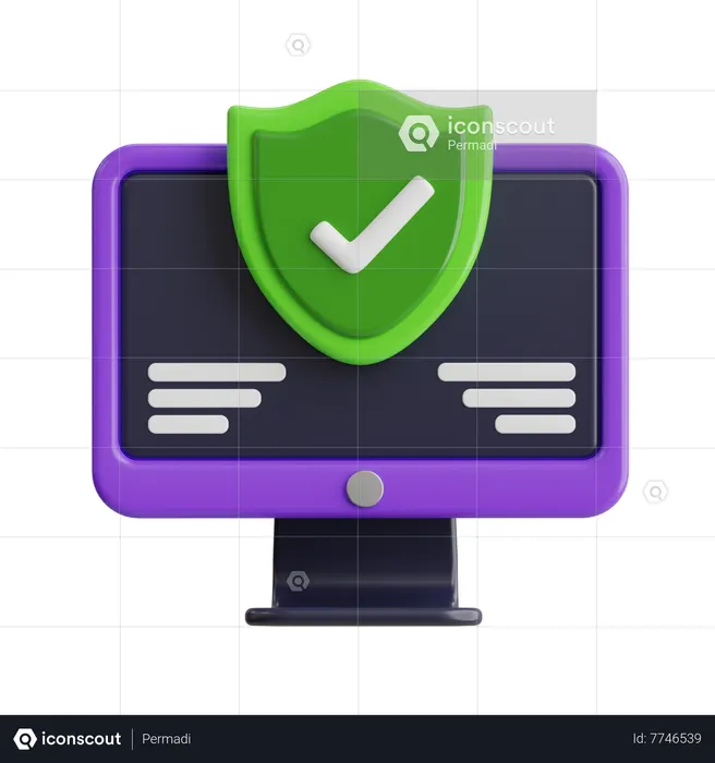 Computer Security  3D Icon