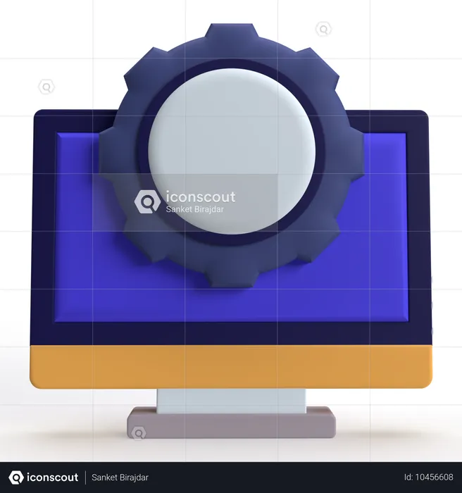 Computer Setting  3D Icon