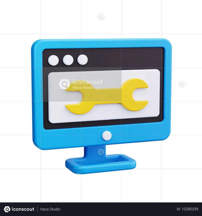 Computer Setting  3D Icon