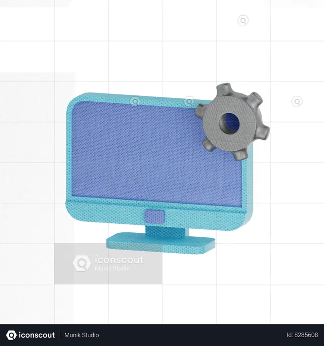 Computer Setting  3D Icon