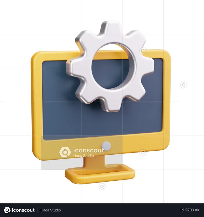 Computer Settings  3D Icon