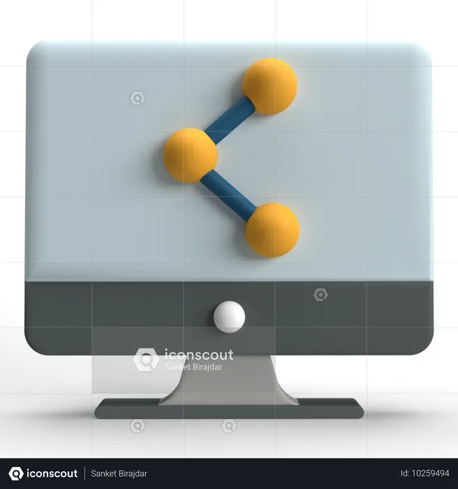 컴퓨터 공유  3D Icon