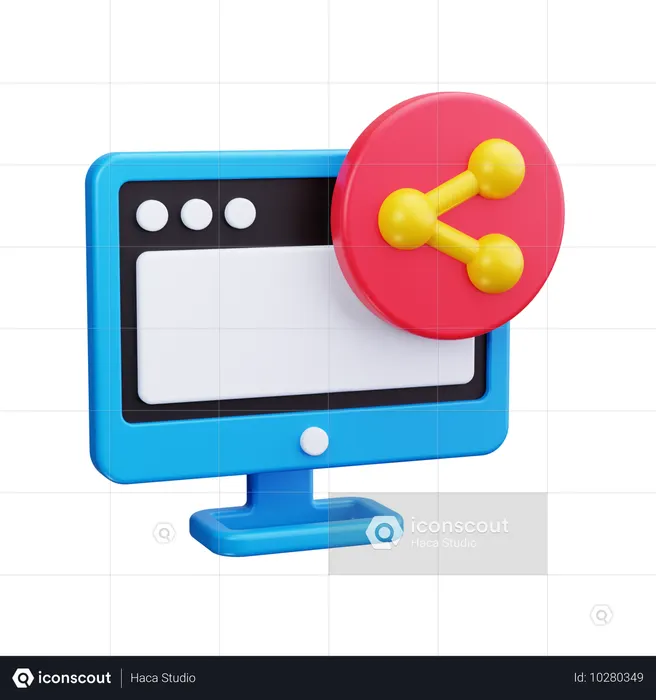 Computer Share  3D Icon
