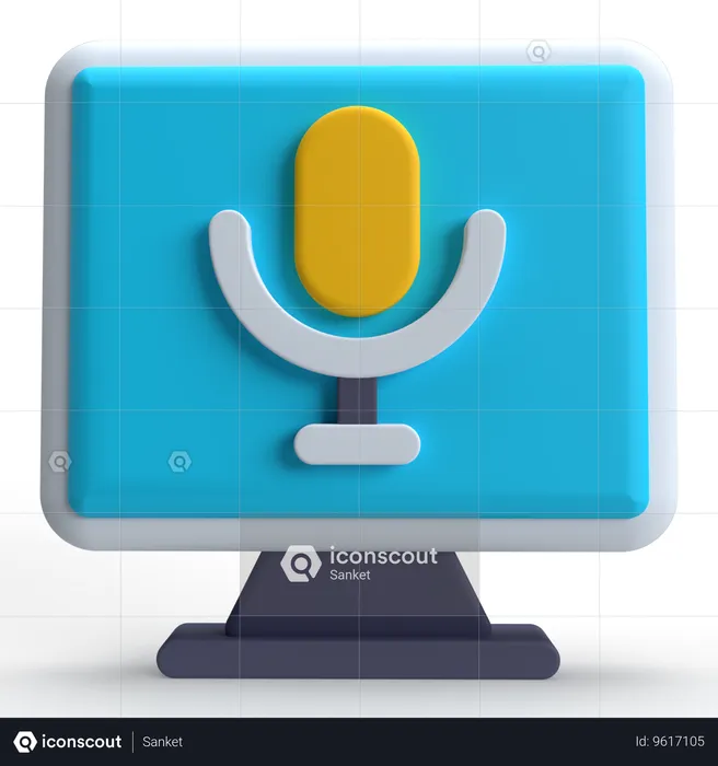 Computer Voice  3D Icon