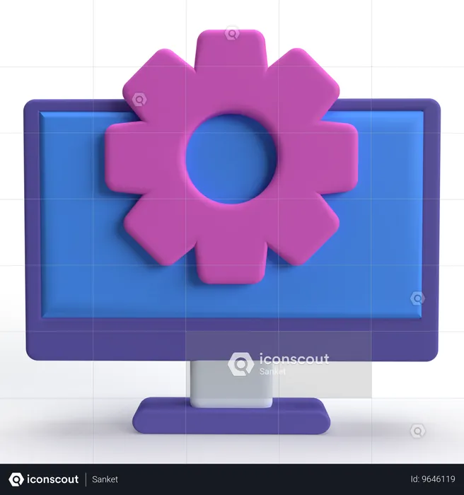 컴퓨터 설정  3D Icon