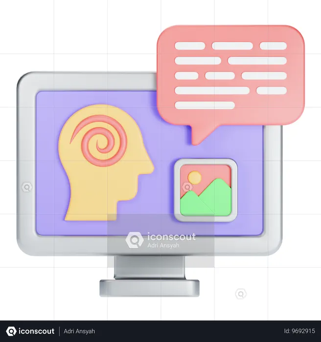 Comunicação visual  3D Icon