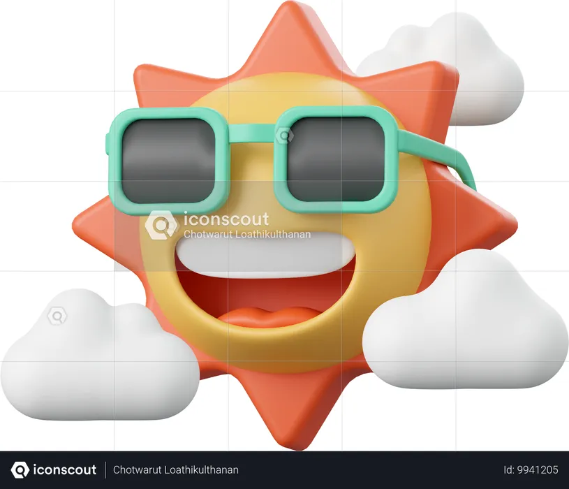 Conceito de verão  3D Illustration