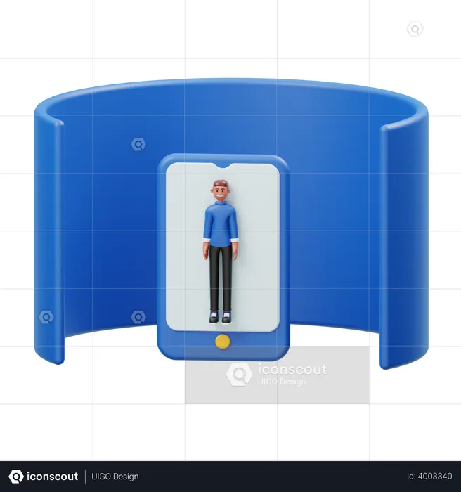 Conception de personnages utilisant une technologie à 360 degrés  3D Illustration