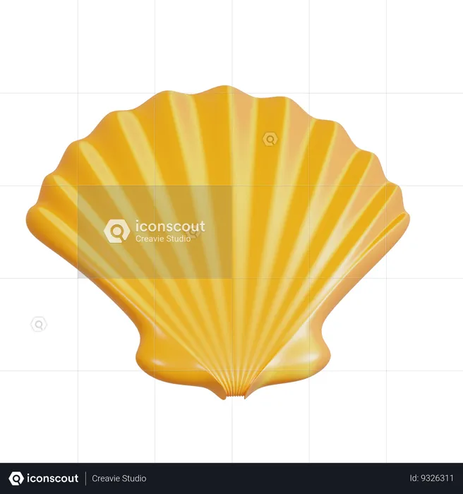 Concha do mar  3D Icon