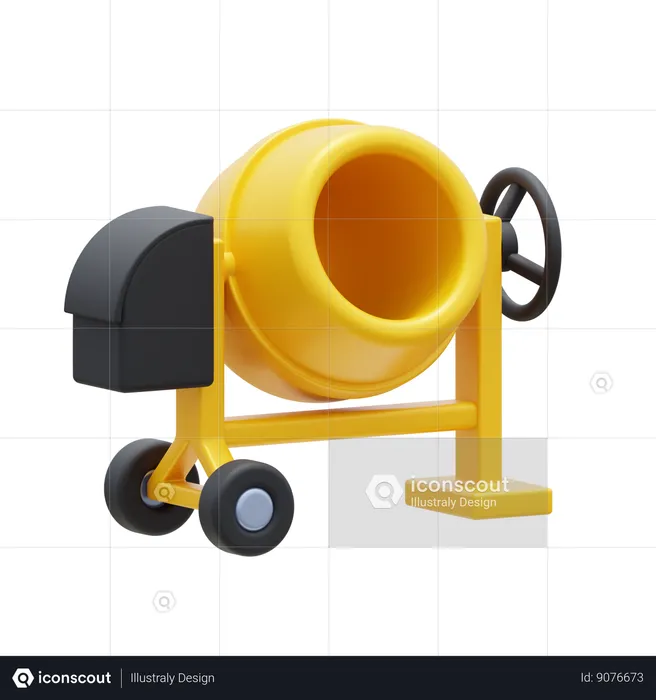 Concrete Mixer  3D Icon