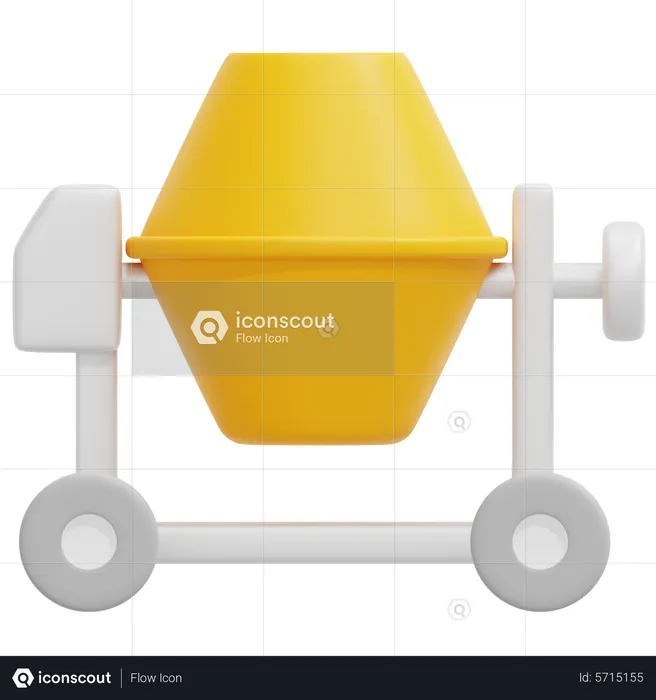 Concrete Mixer  3D Icon