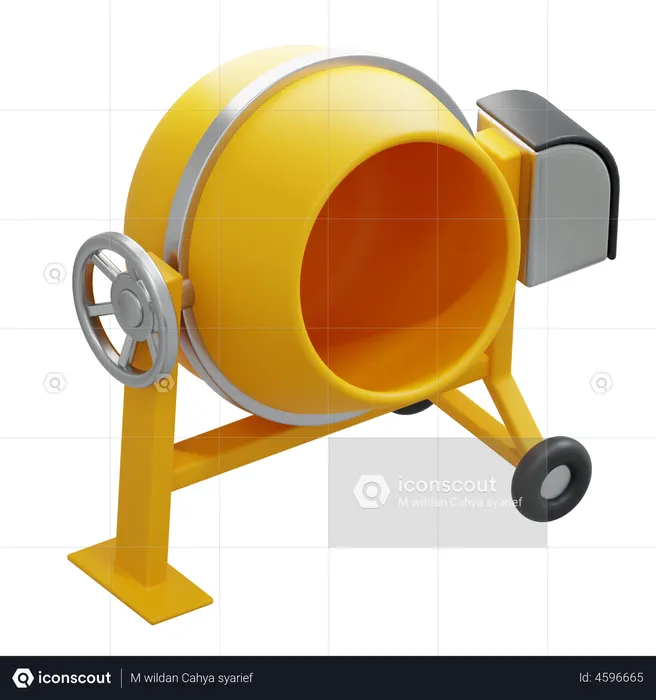 Concrete Mixer  3D Icon