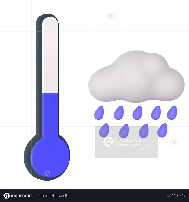 Condición de temperatura fría  3D Illustration