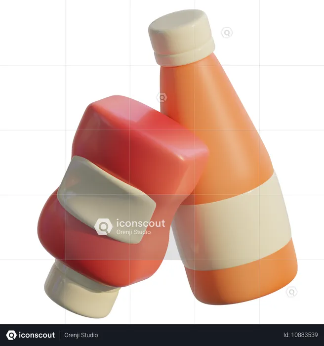 Condiments And Sauces  3D Icon