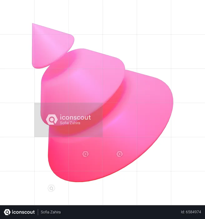 Cone Abstract Shape  3D Icon