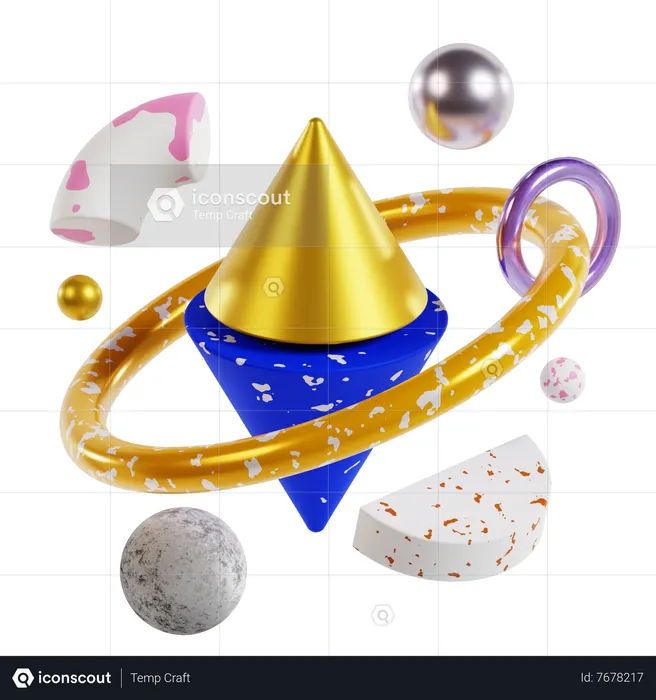 Cone Abstract Shapes  3D Icon
