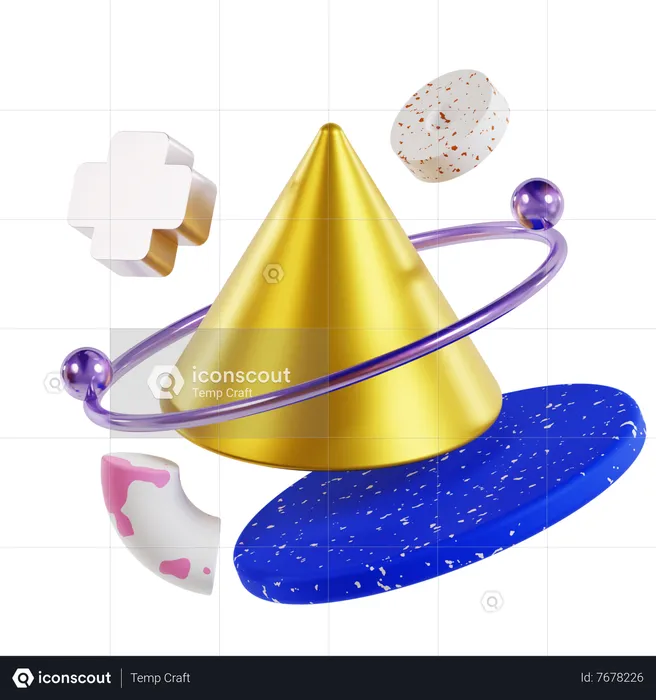 Cone Abstract Shapes  3D Icon