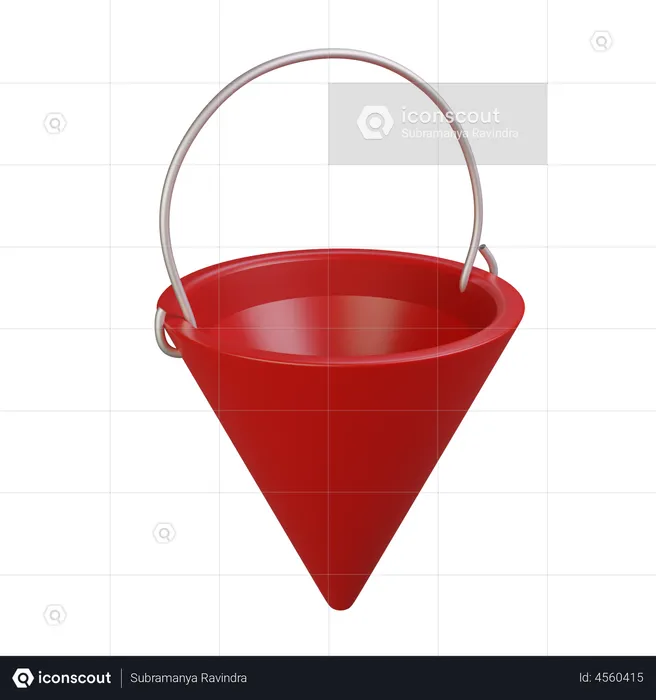 Cone Bucket  3D Illustration