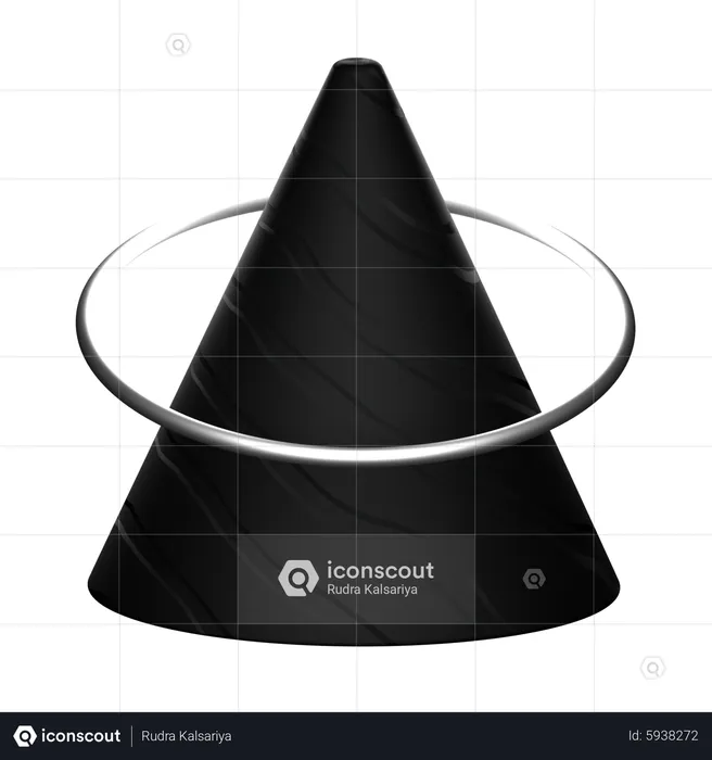 Cone com forma abstrata de anel  3D Icon