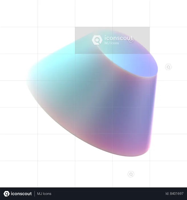Cone Cut  3D Icon