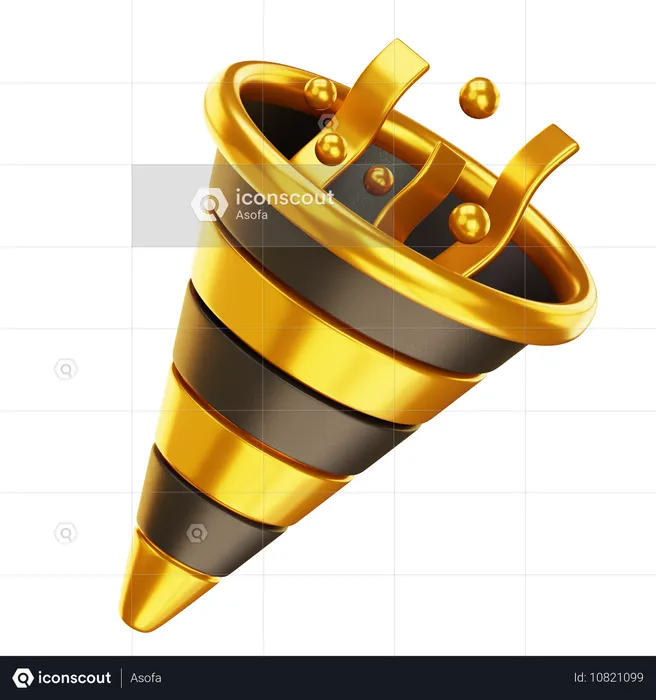 Cone de amêndoas açucaradas  3D Icon