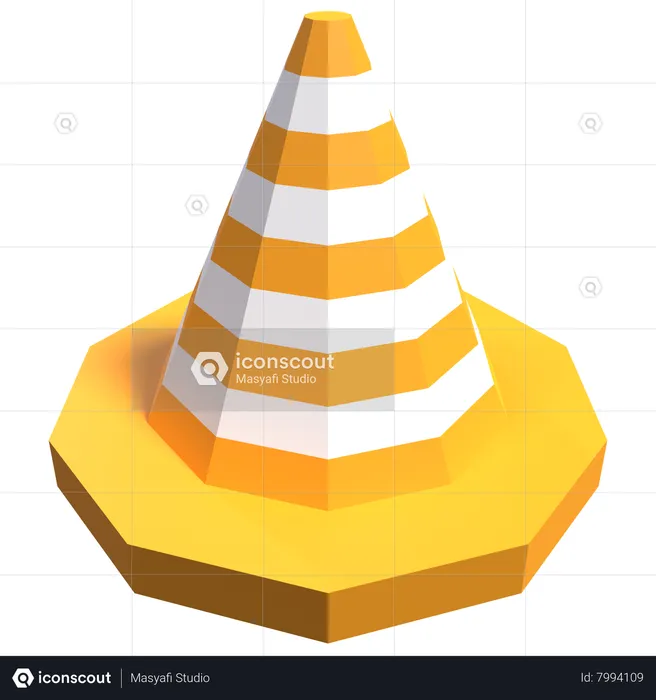 Cône de chantier  3D Icon