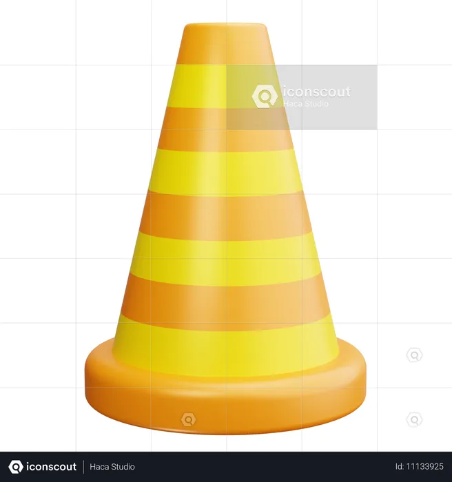 Cone de segurança  3D Icon