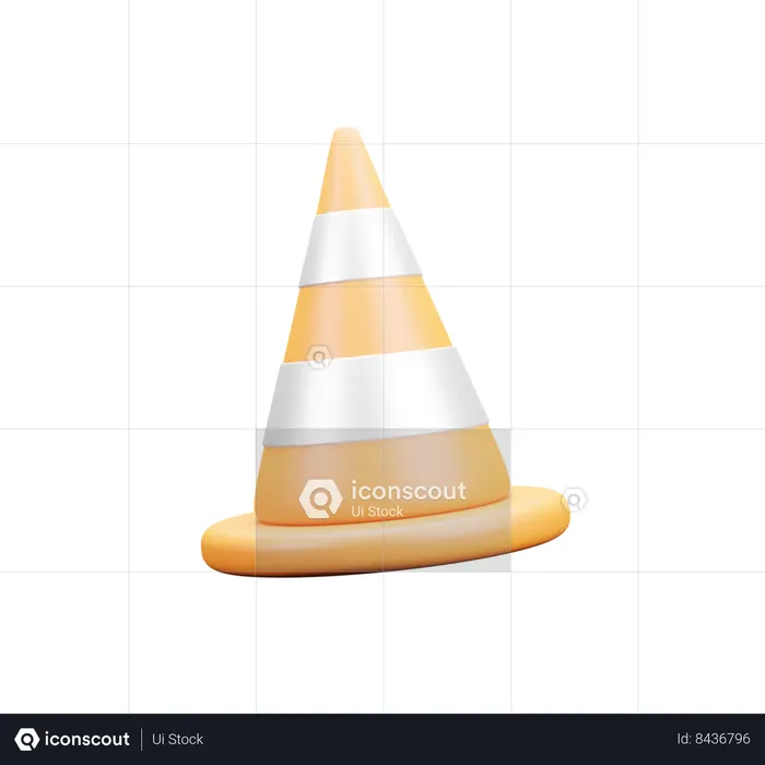 Cône de signalisation  3D Icon