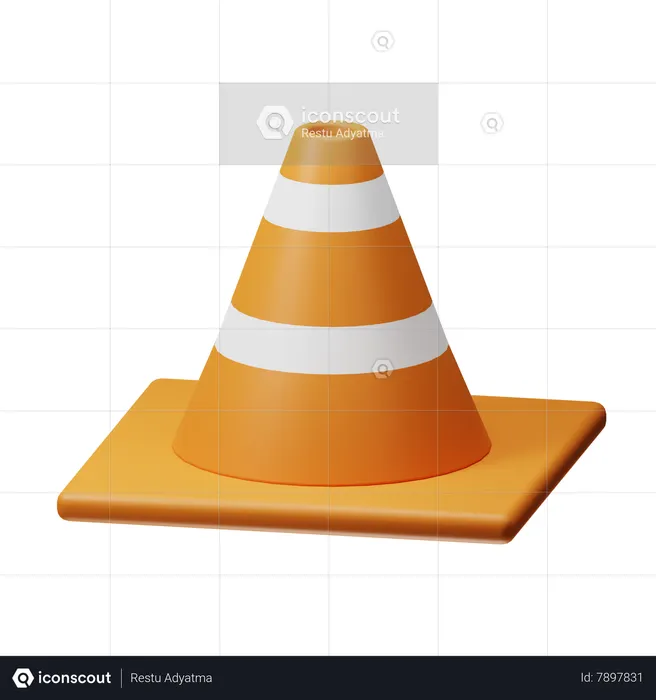 Cône de signalisation  3D Icon