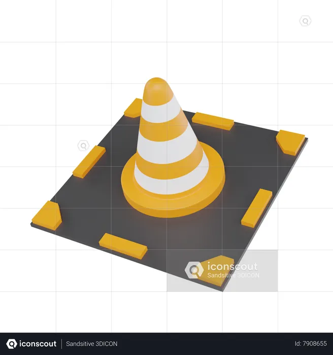 Cône de signalisation  3D Icon