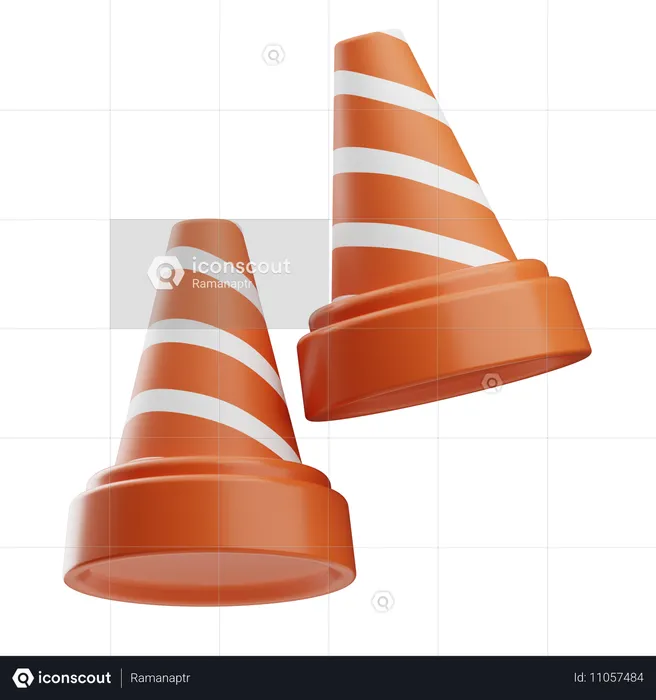 Bureau des cônes de signalisation  3D Icon