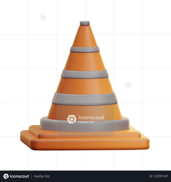 Cone de tráfego  3D Icon